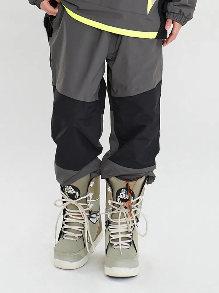 NANDN Colorblock Narrow Mouth Ski Snow Pants - Unisex