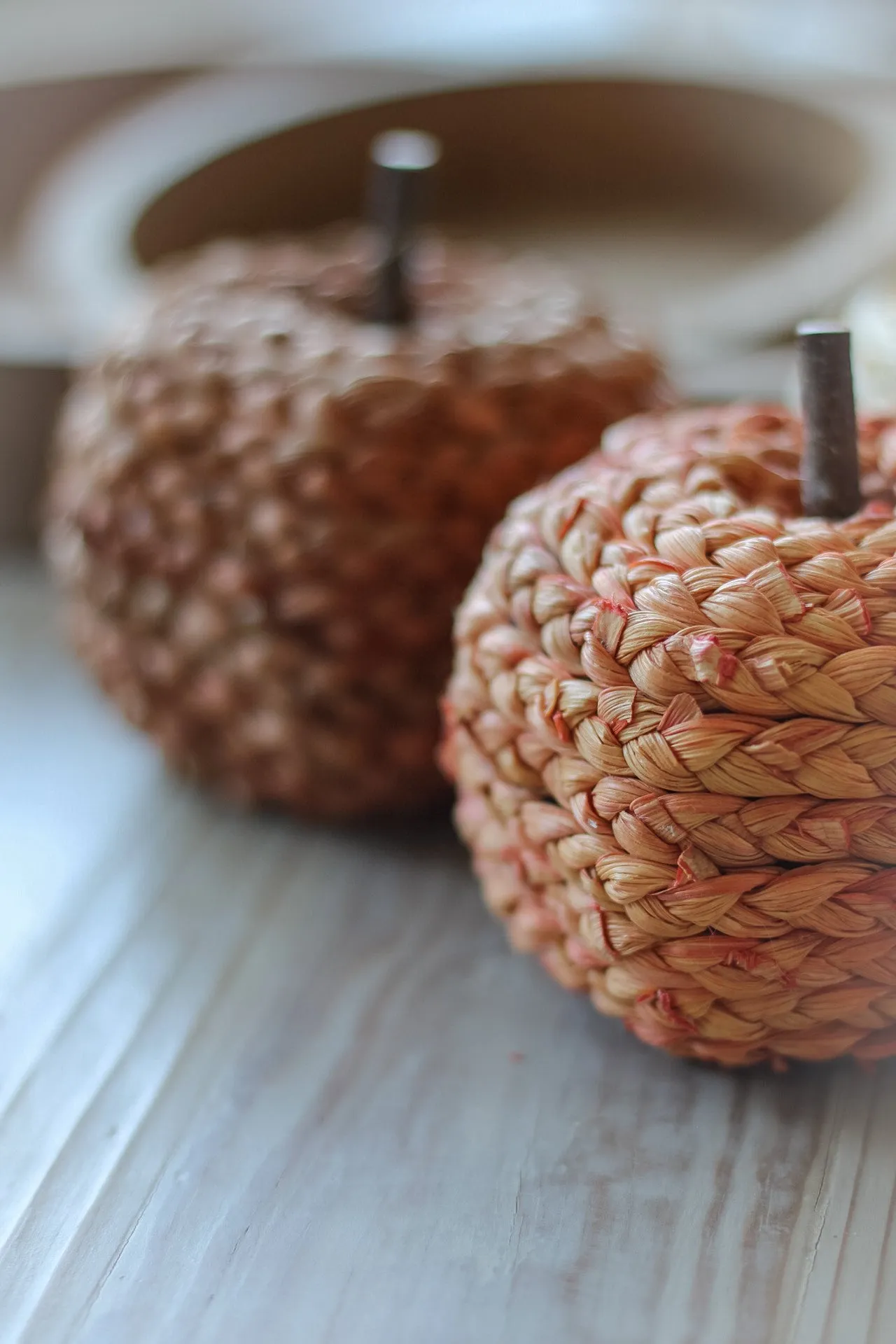 Natural Raffia Pumpkins | Set of 3