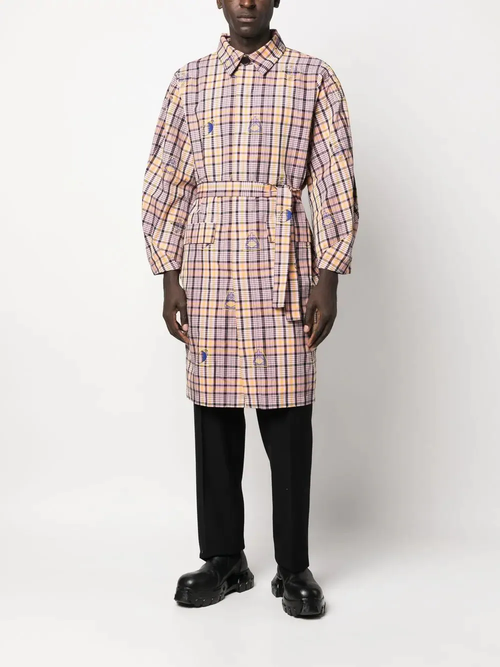 New Cast Coat -  Space Checks Brown