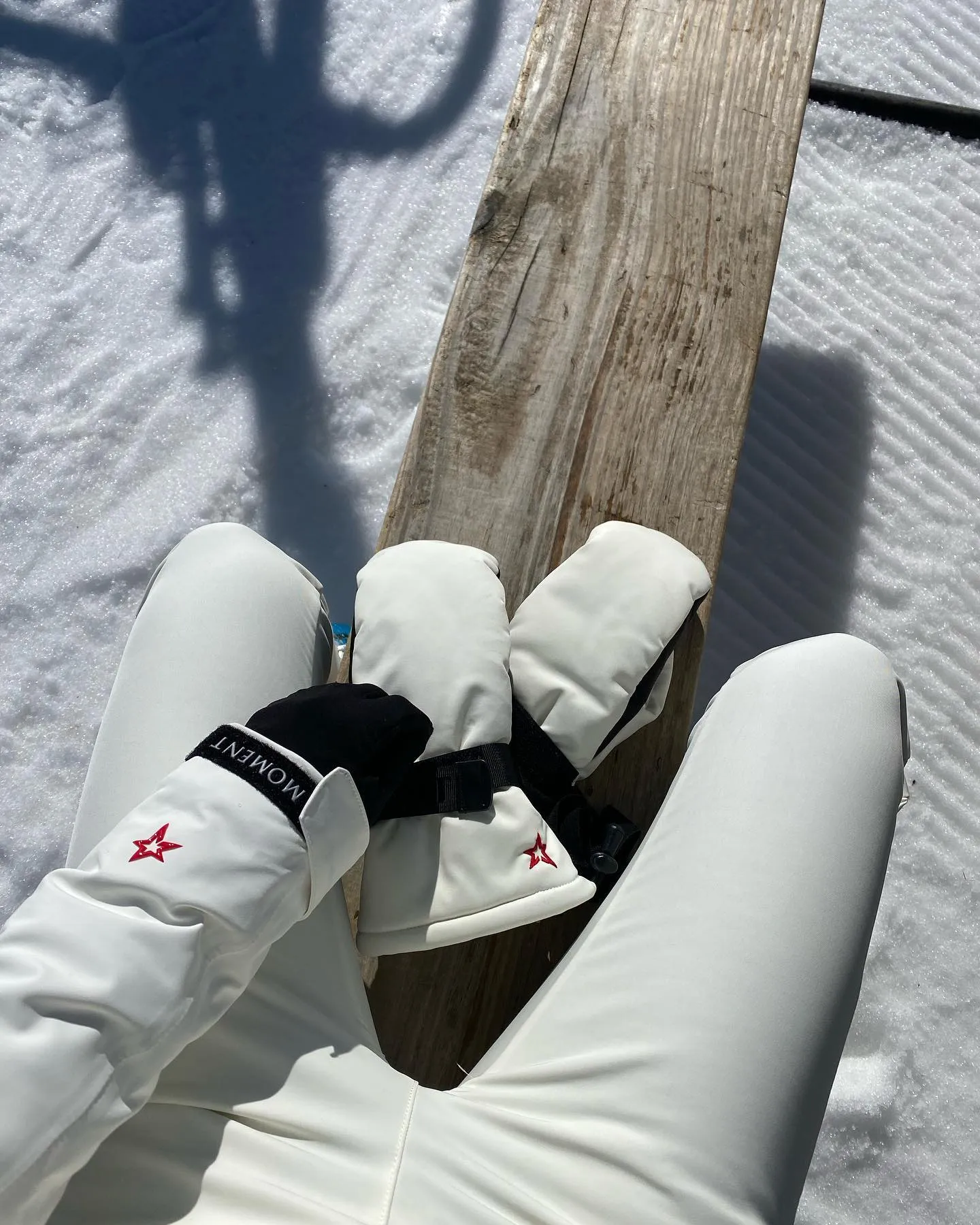 Perfect Moment Cream Borg Collar Ski Suit UK XS