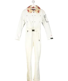 Perfect Moment Cream Borg Collar Ski Suit UK XS