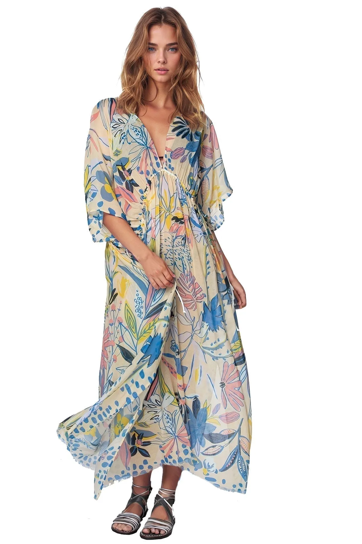 Poolside Maxi Dress in Hearts Entwined Print