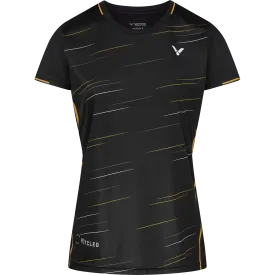 Professional Badminton Victor Womens T-Shirt 24100 c Black