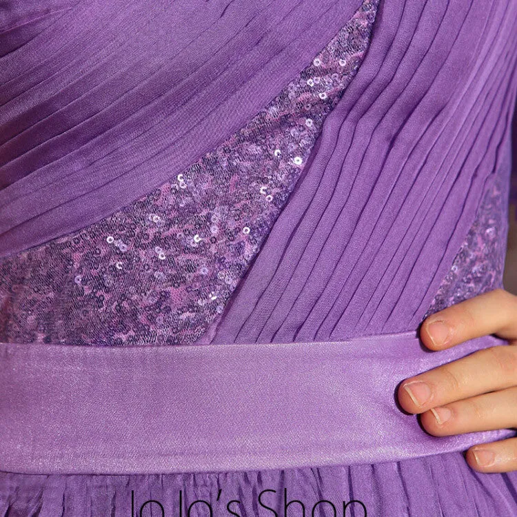 Purple Transparent Chiffon Hot Formalprom Evening Cocktail Dress DQ830907