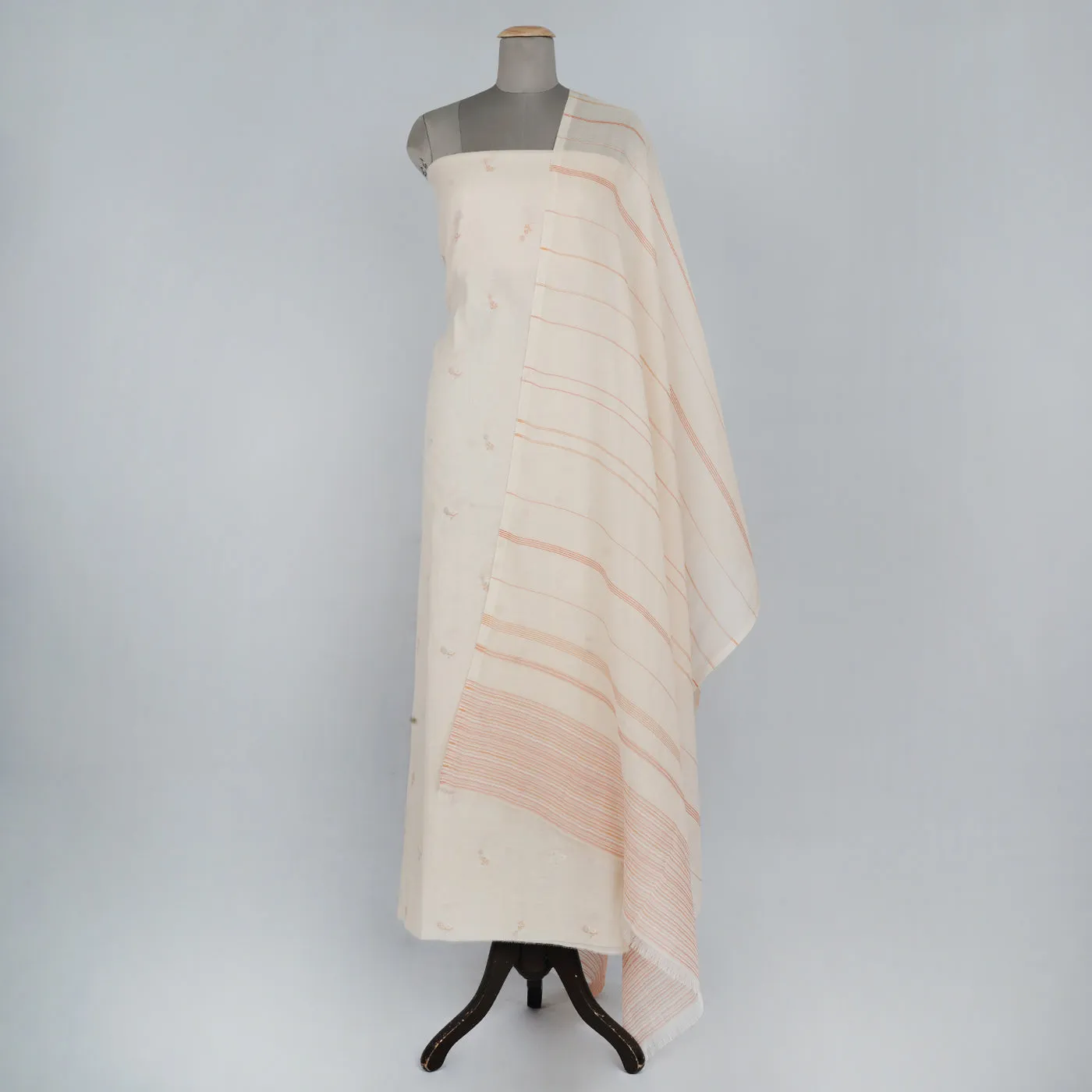 Radeef:Beige Jacquard Suit
