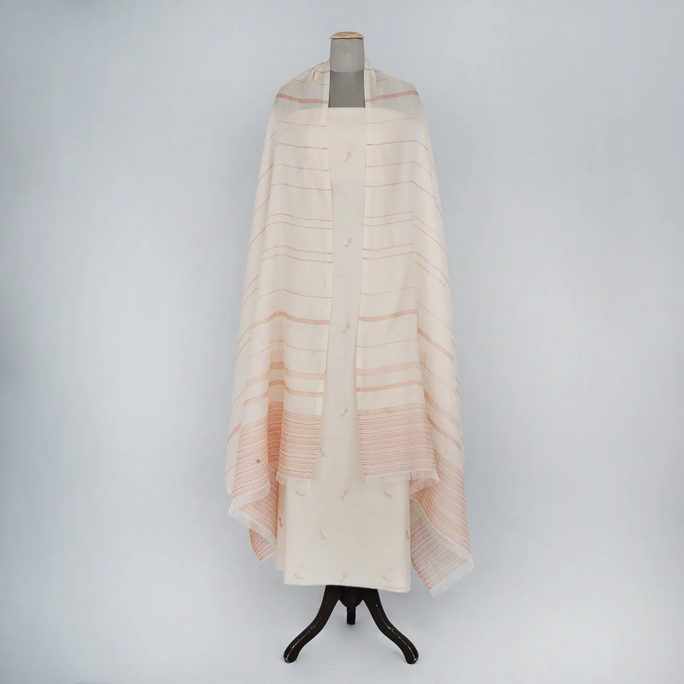 Radeef:Beige Jacquard Suit