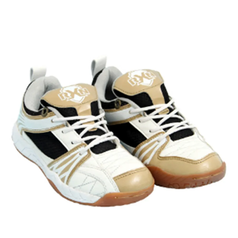 RXN OFF Net Badminton Shoes (White/Black)