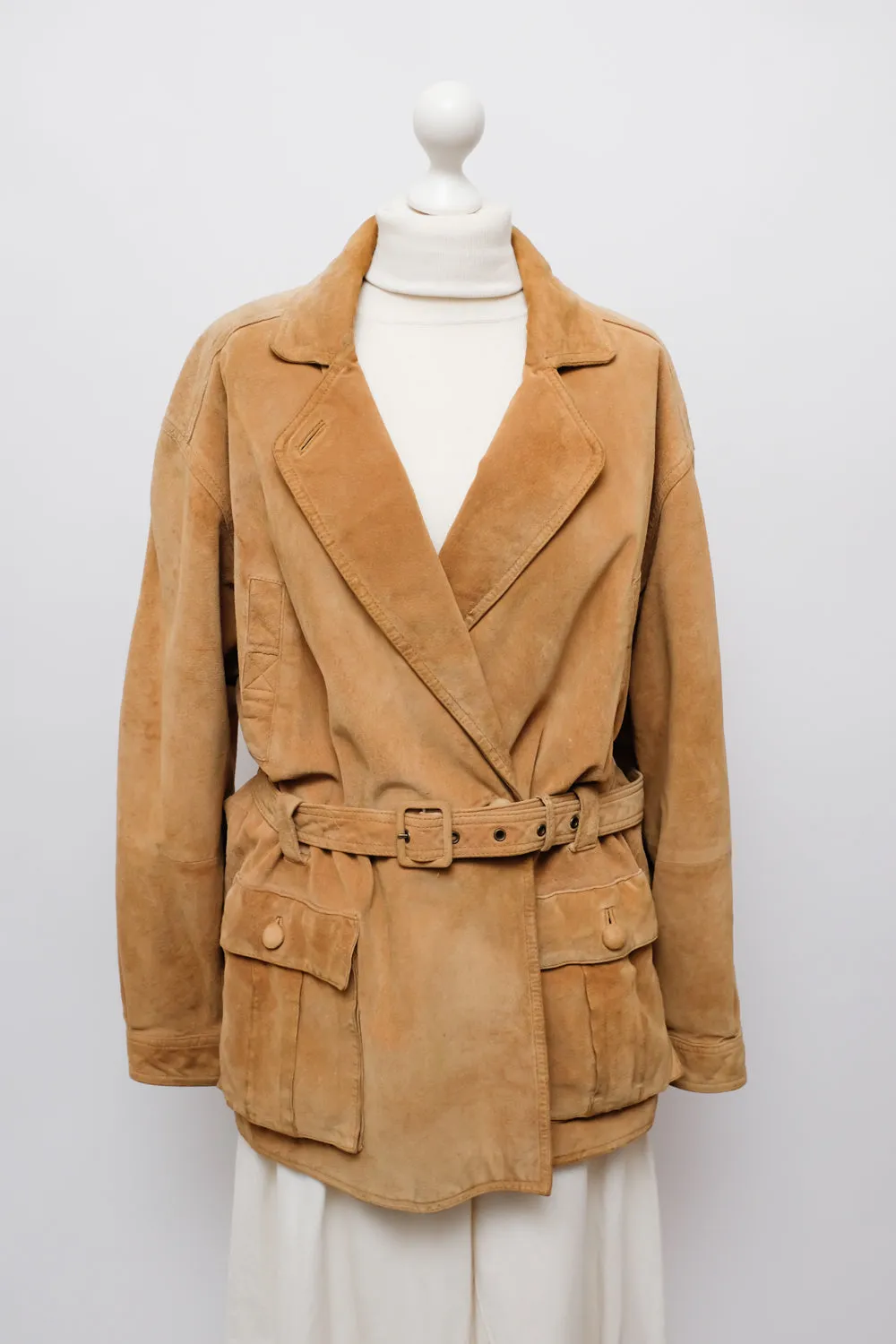 SUEDE VINTAGE LEATHER BLAZER JACKET