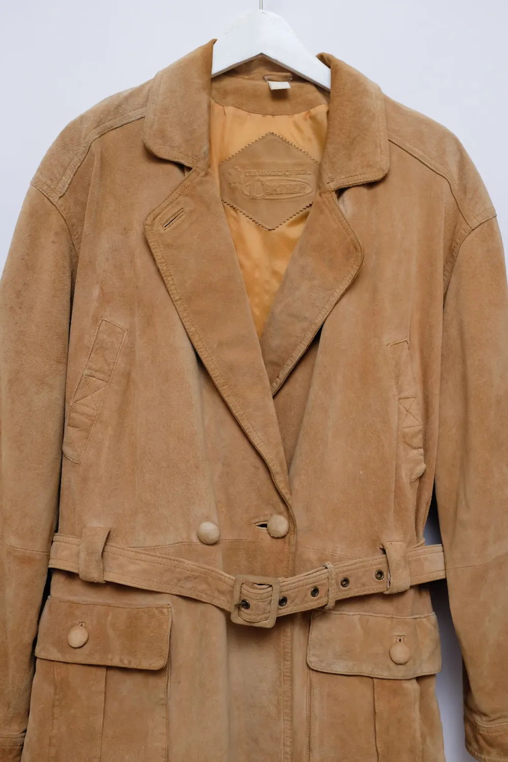 SUEDE VINTAGE LEATHER BLAZER JACKET
