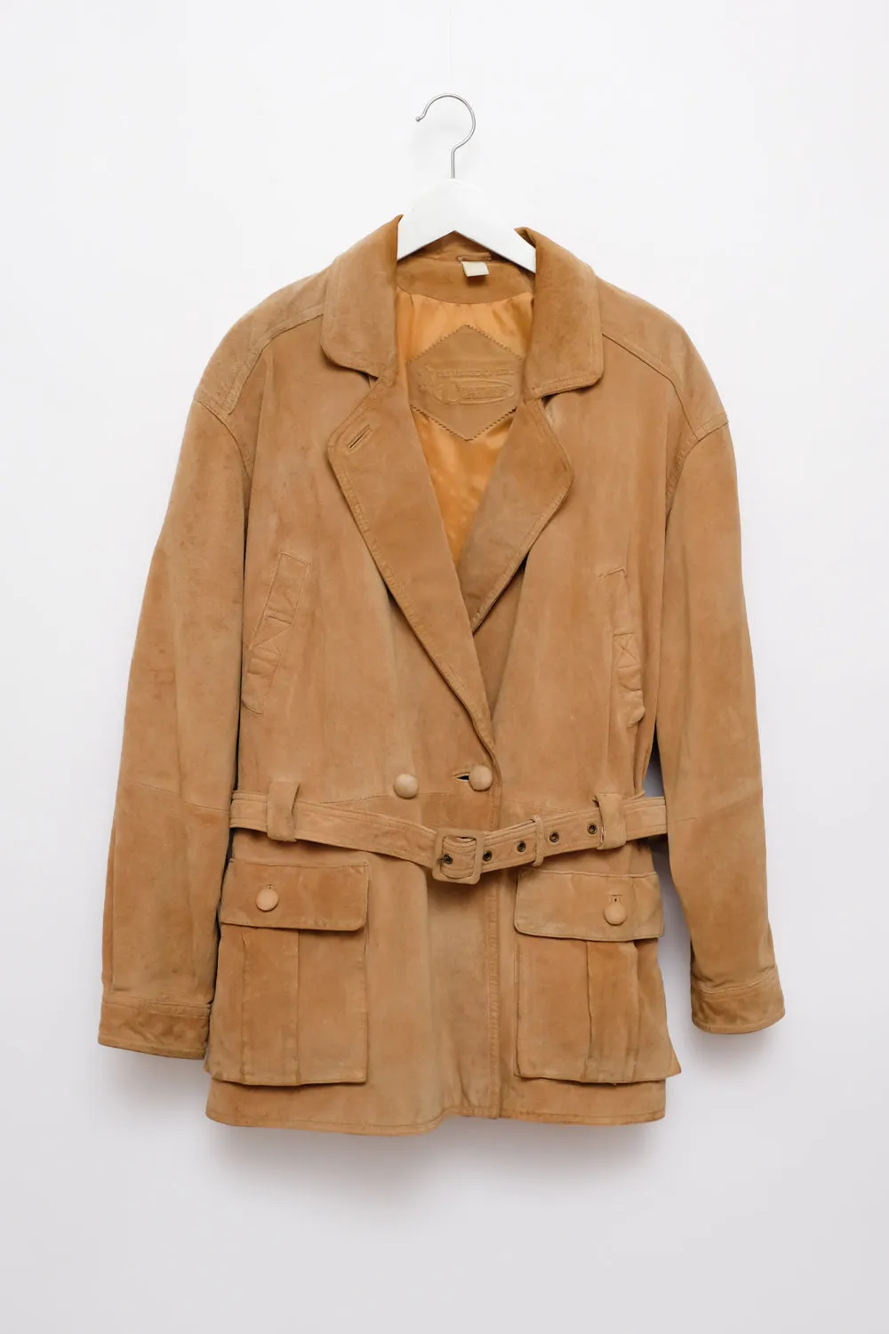 SUEDE VINTAGE LEATHER BLAZER JACKET