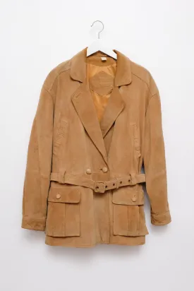 SUEDE VINTAGE LEATHER BLAZER JACKET