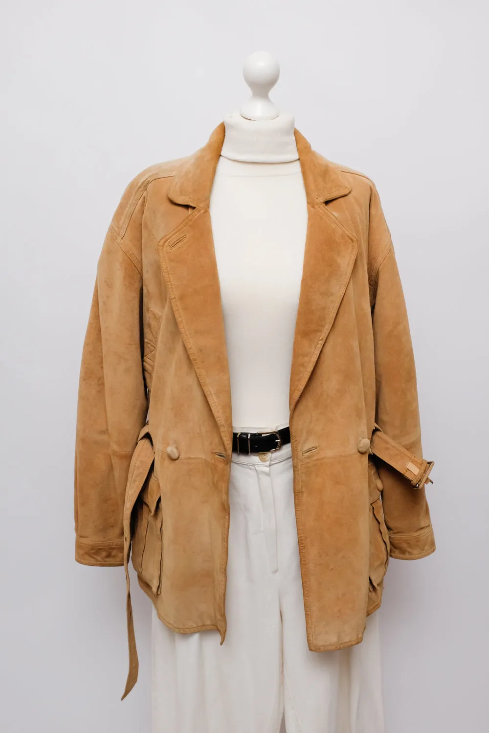 SUEDE VINTAGE LEATHER BLAZER JACKET