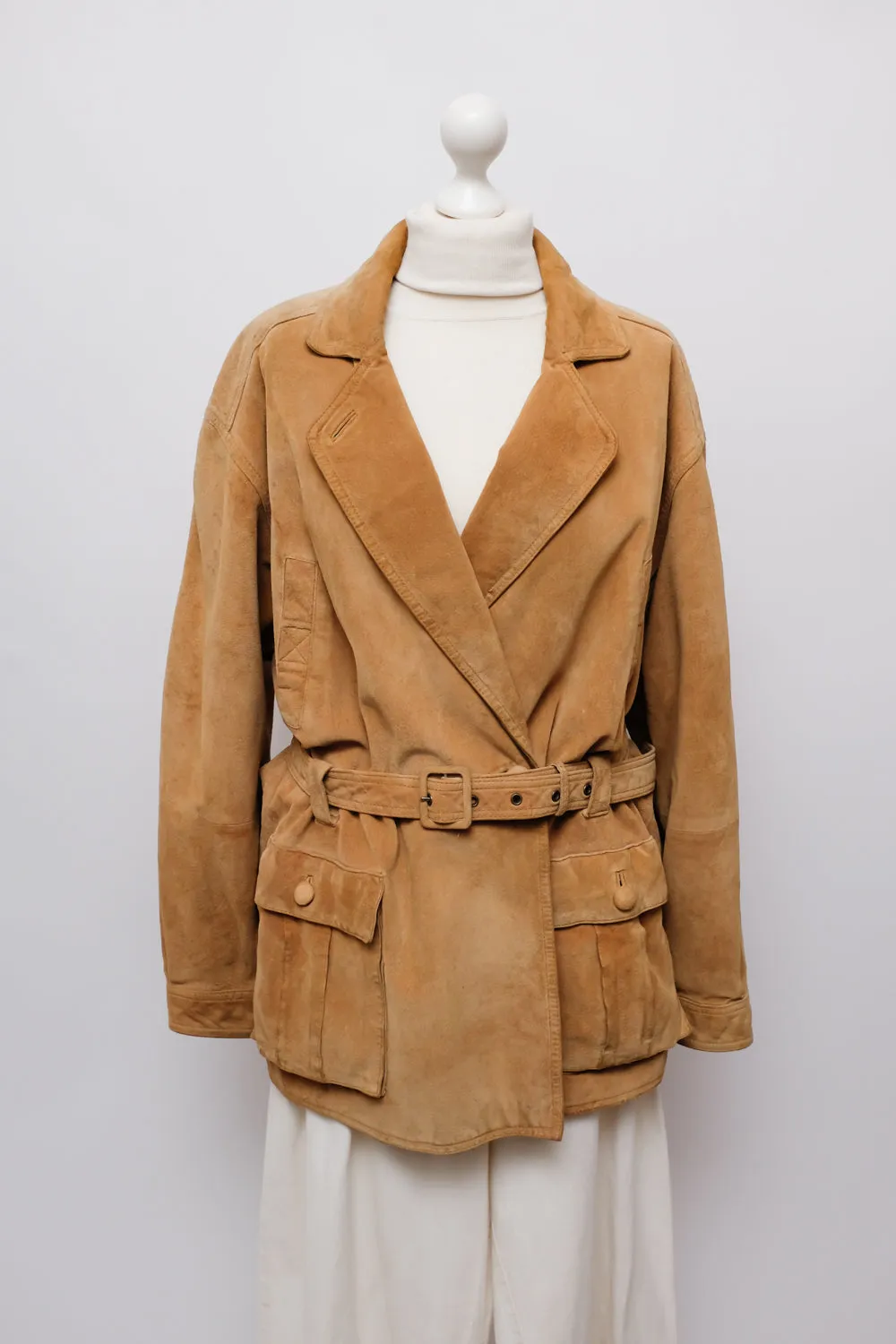 SUEDE VINTAGE LEATHER BLAZER JACKET