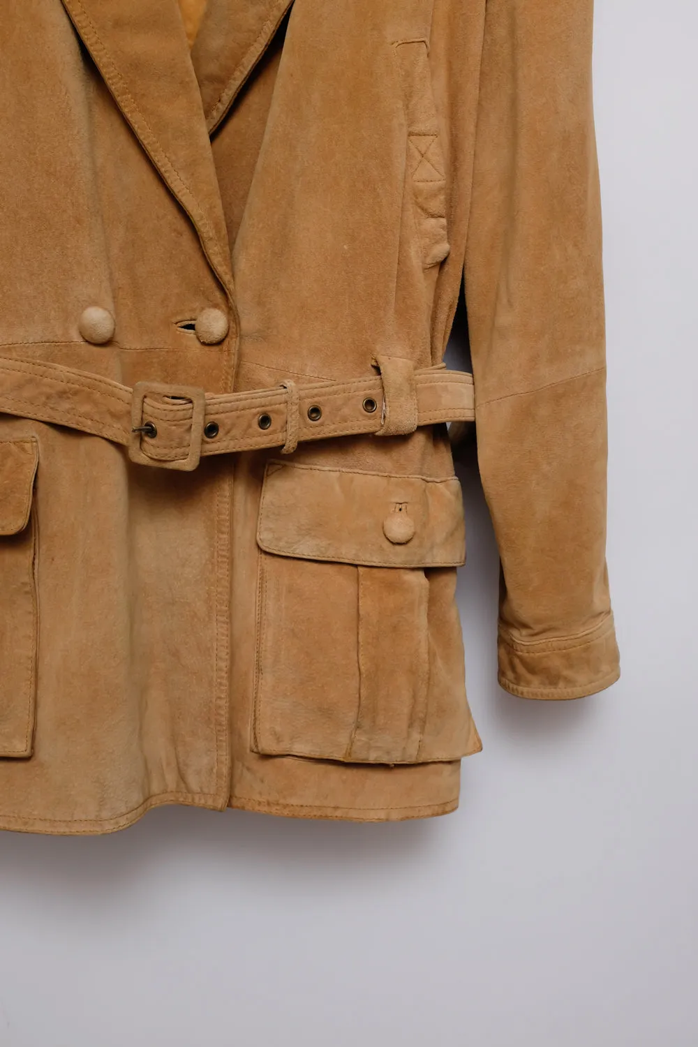 SUEDE VINTAGE LEATHER BLAZER JACKET
