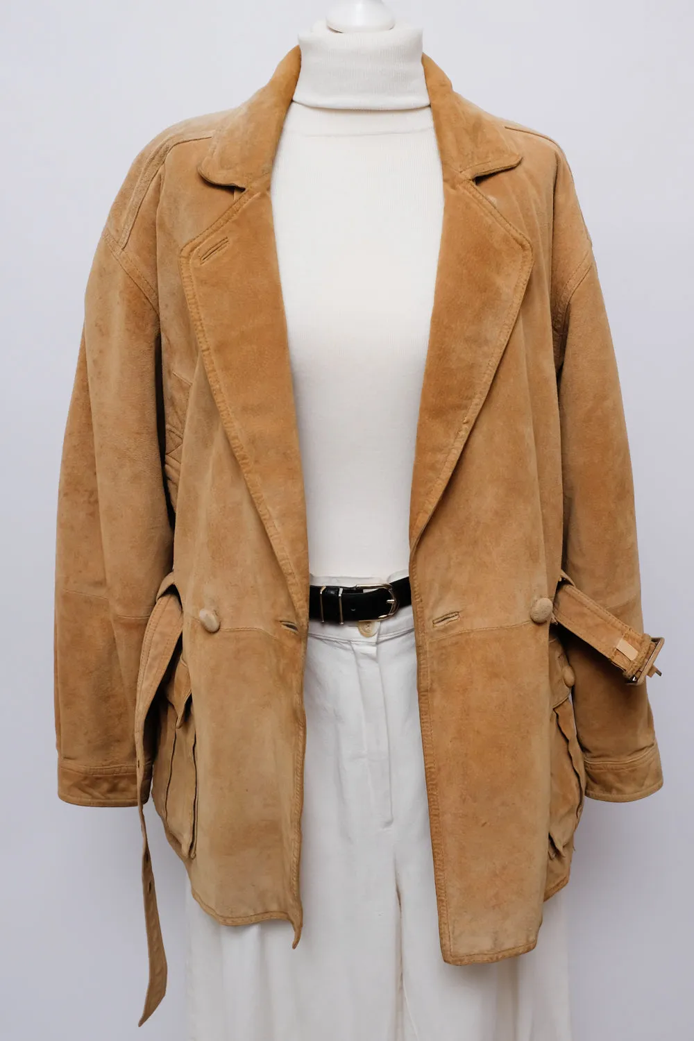 SUEDE VINTAGE LEATHER BLAZER JACKET