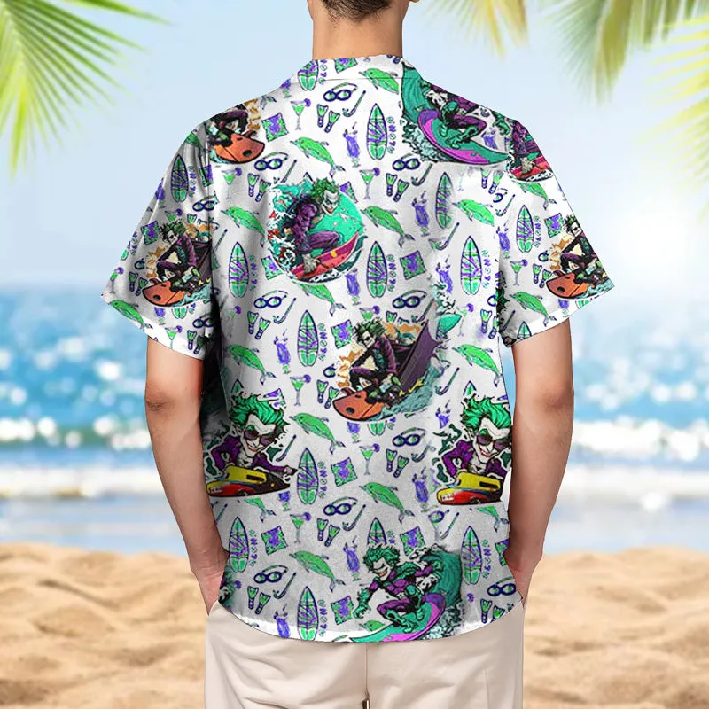 Surfing With The Joker Hawaiian Shirt