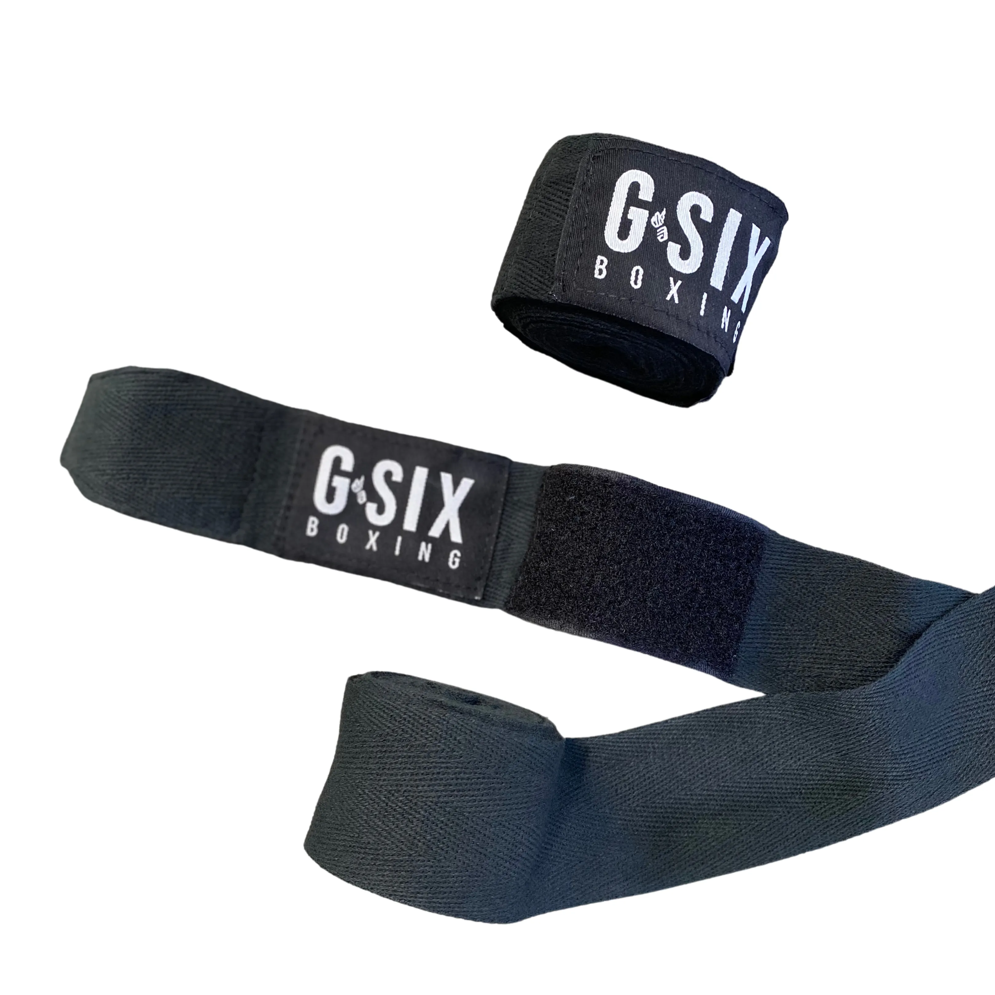 Thick G-Six Boxing Hand Wraps - White logo