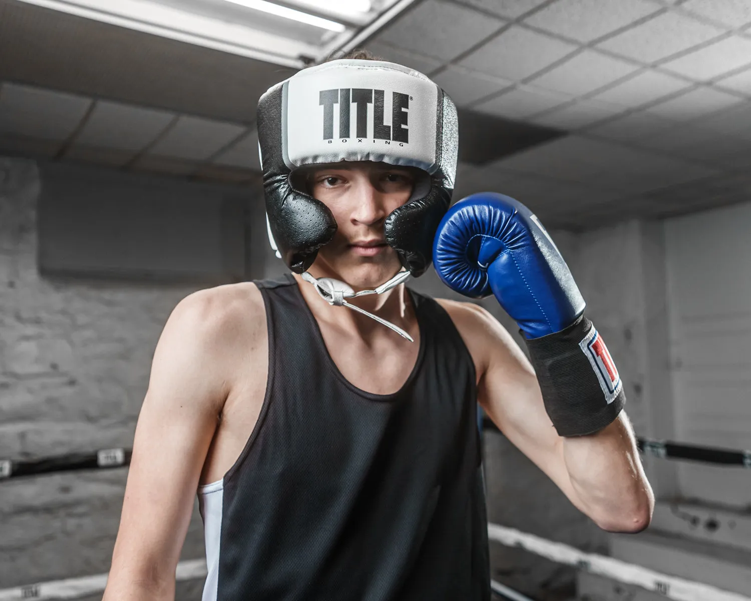 TITLE Boxing Aerovent Elite USA Boxing Competition Headgear – With Cheeks