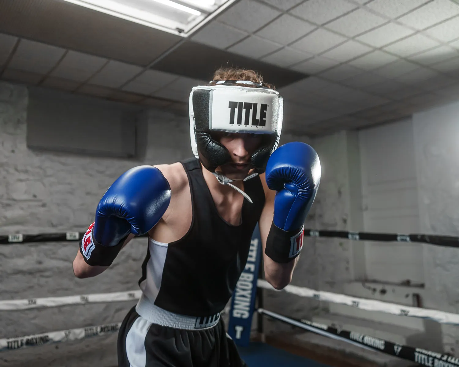 TITLE Boxing Aerovent Elite USA Boxing Competition Headgear – With Cheeks