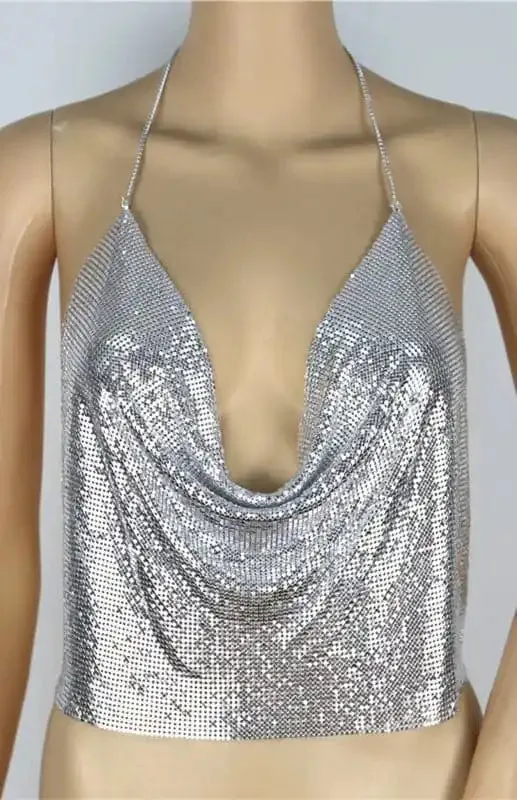 Top For Women For Parties. Sexy Sequin Top For Women