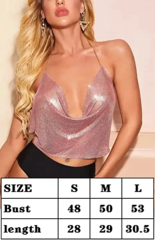 Top For Women For Parties. Sexy Sequin Top For Women