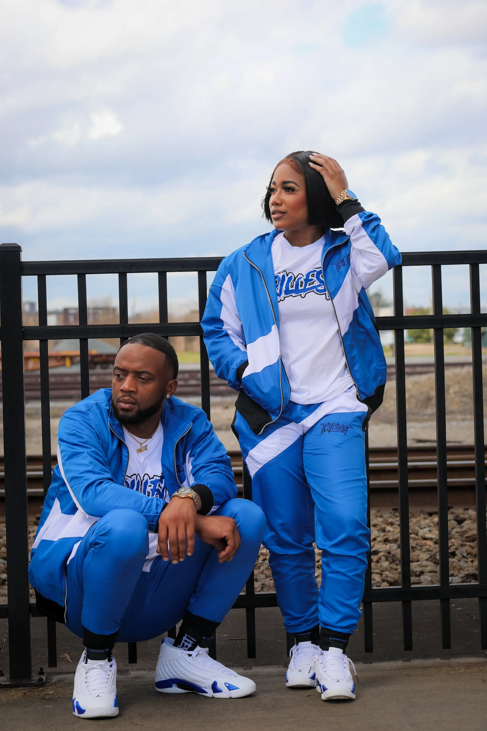 Trillest Royal/White Windbreaker Pants