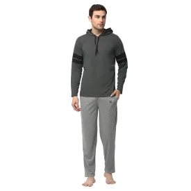 Vimal Jonney Grey Silver Night Suit For Men's