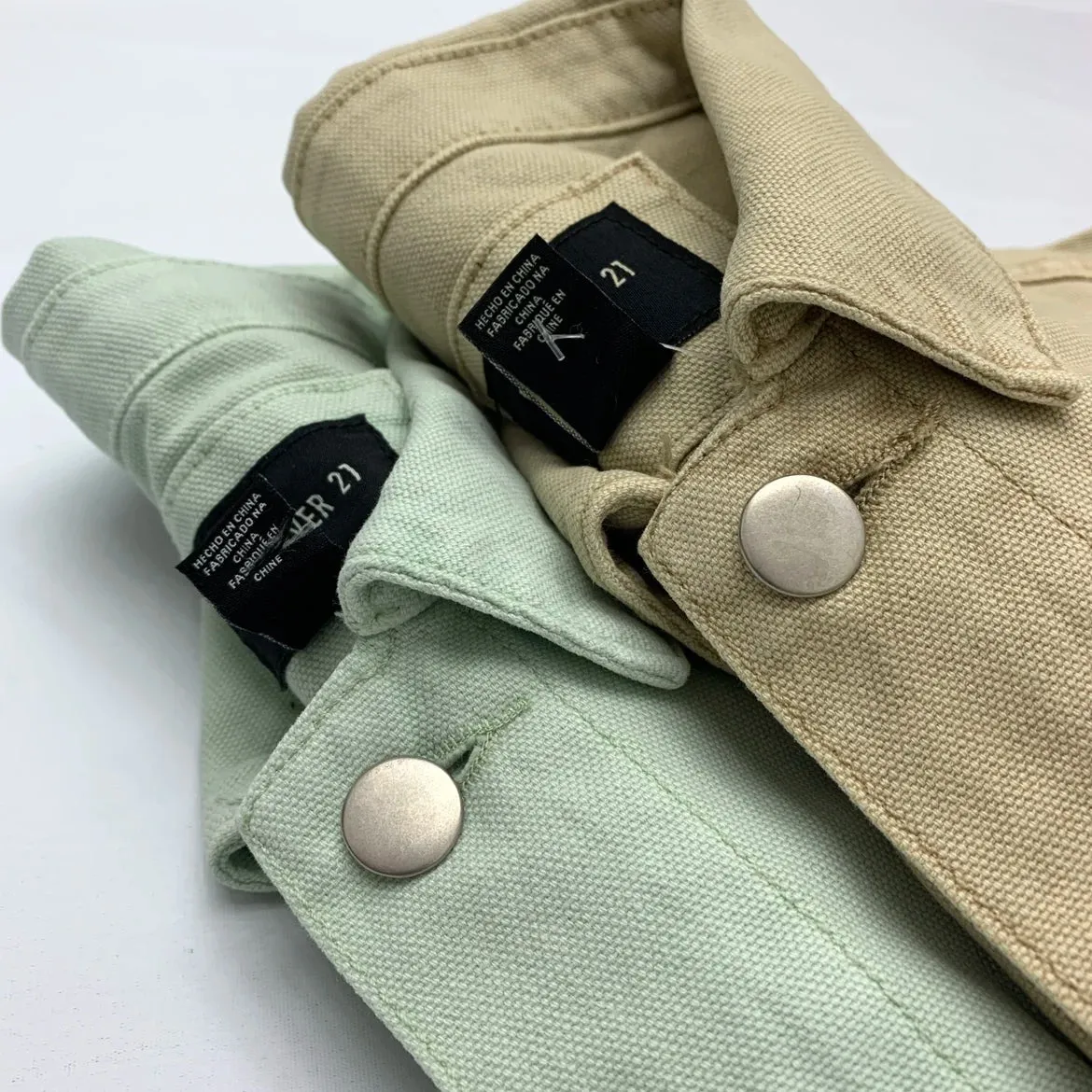 Wiaofellas  -  Men's Lightweight Trucker Shirt Jacket Amikaki Washed Canvas Jacket Multiple Pockets Autumn Retro Work Flip Collar Short Coats