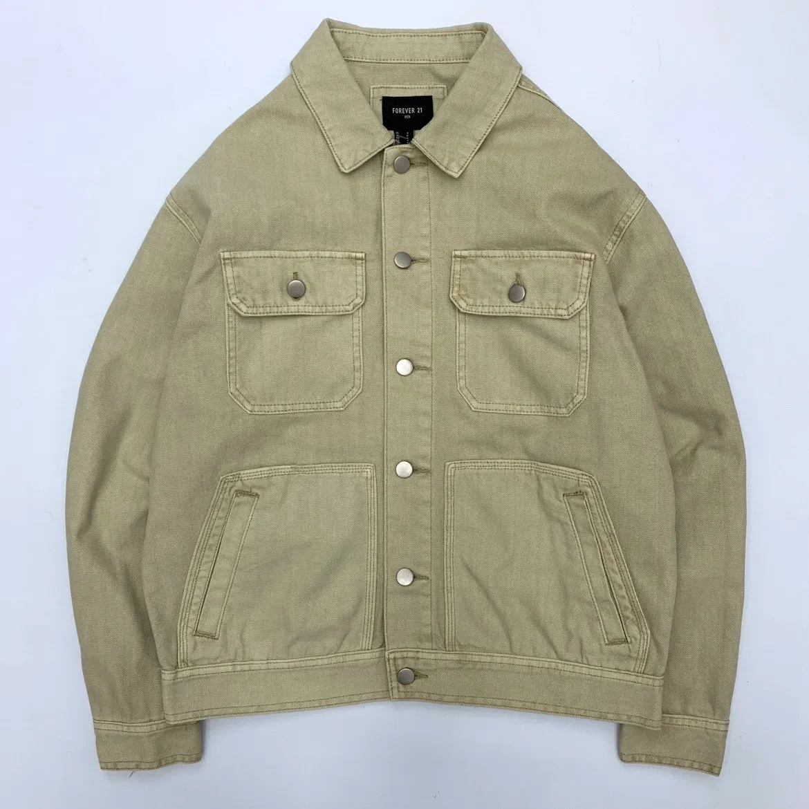 Wiaofellas  -  Men's Lightweight Trucker Shirt Jacket Amikaki Washed Canvas Jacket Multiple Pockets Autumn Retro Work Flip Collar Short Coats