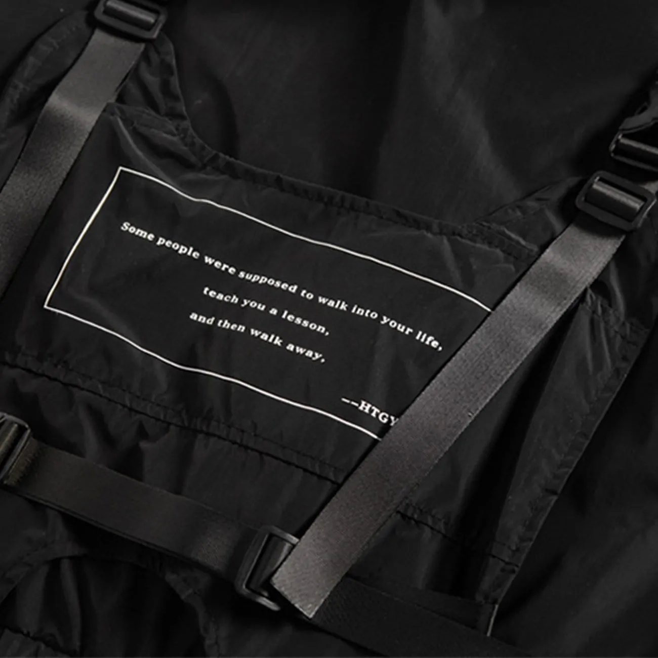 WLS Dark Combat Multi Pockets Hooded Vest Jacket