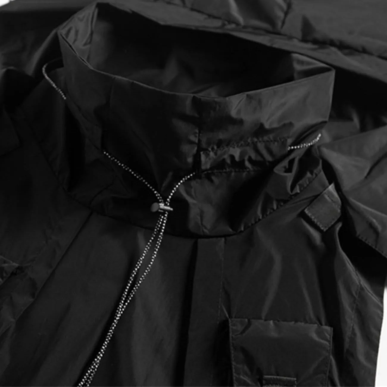 WLS Dark Combat Multi Pockets Hooded Vest Jacket