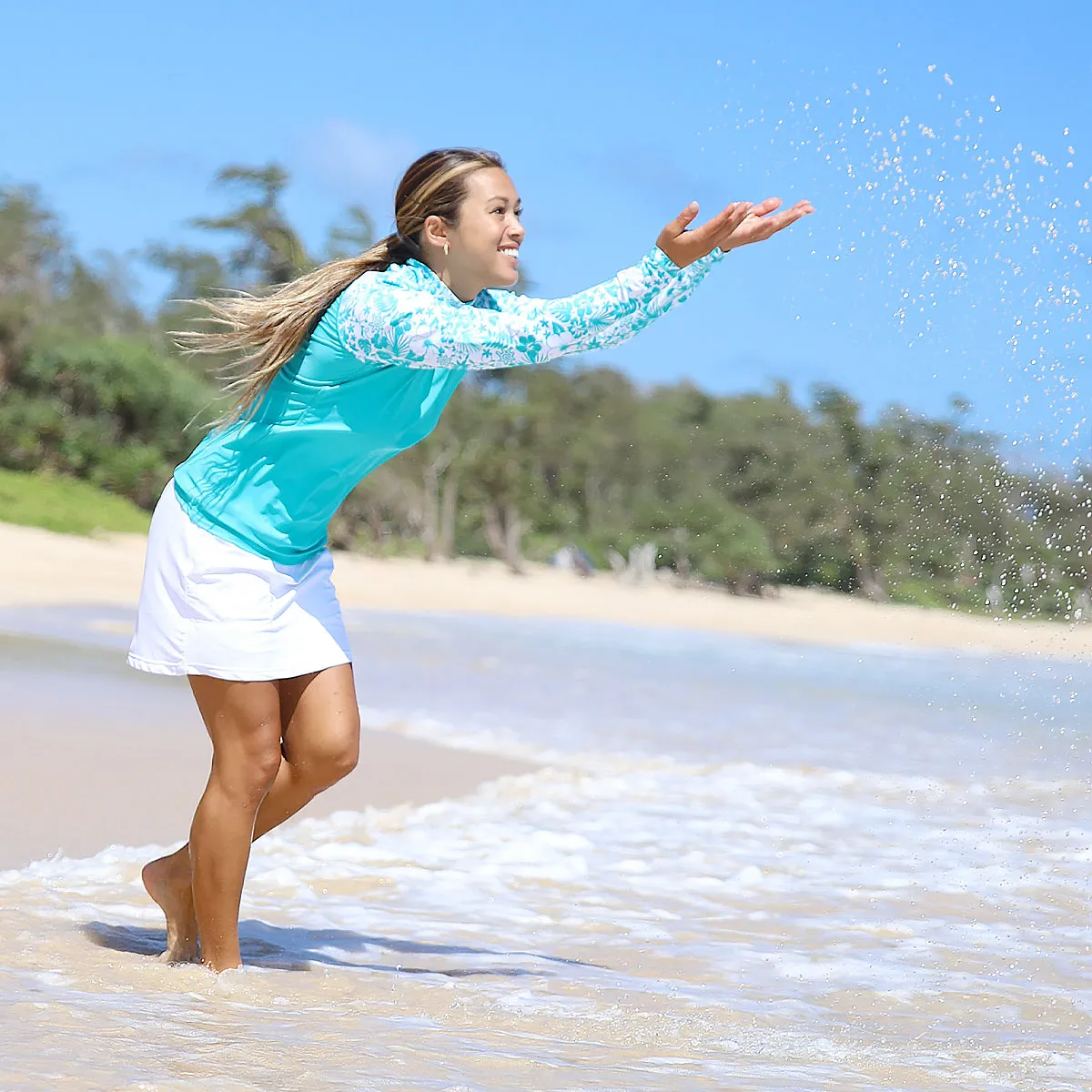 Women's Aloha Long Sleeve Sun & Swim Shirt
