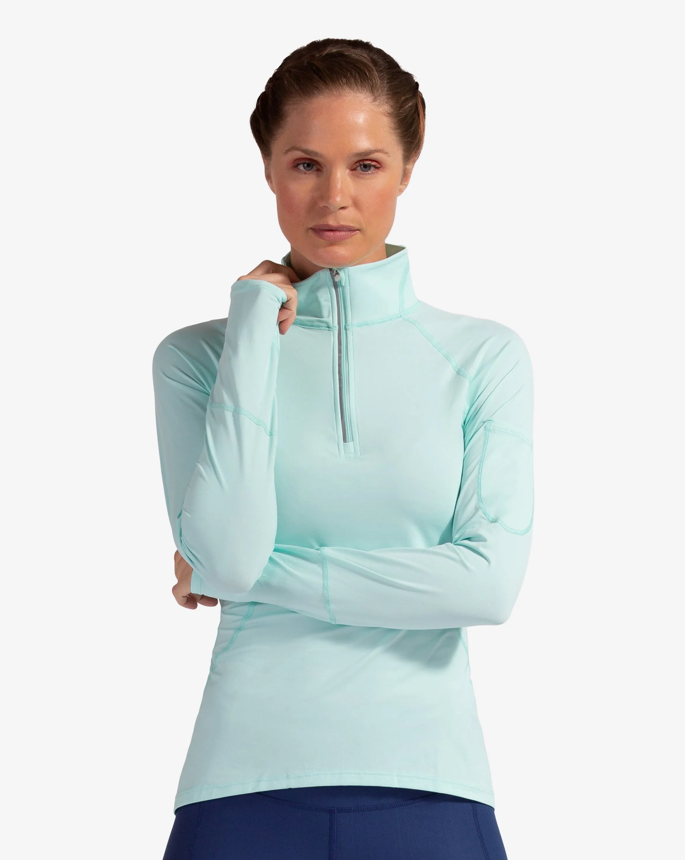 WOMEN'S MOCK ZIP TOP (3001)