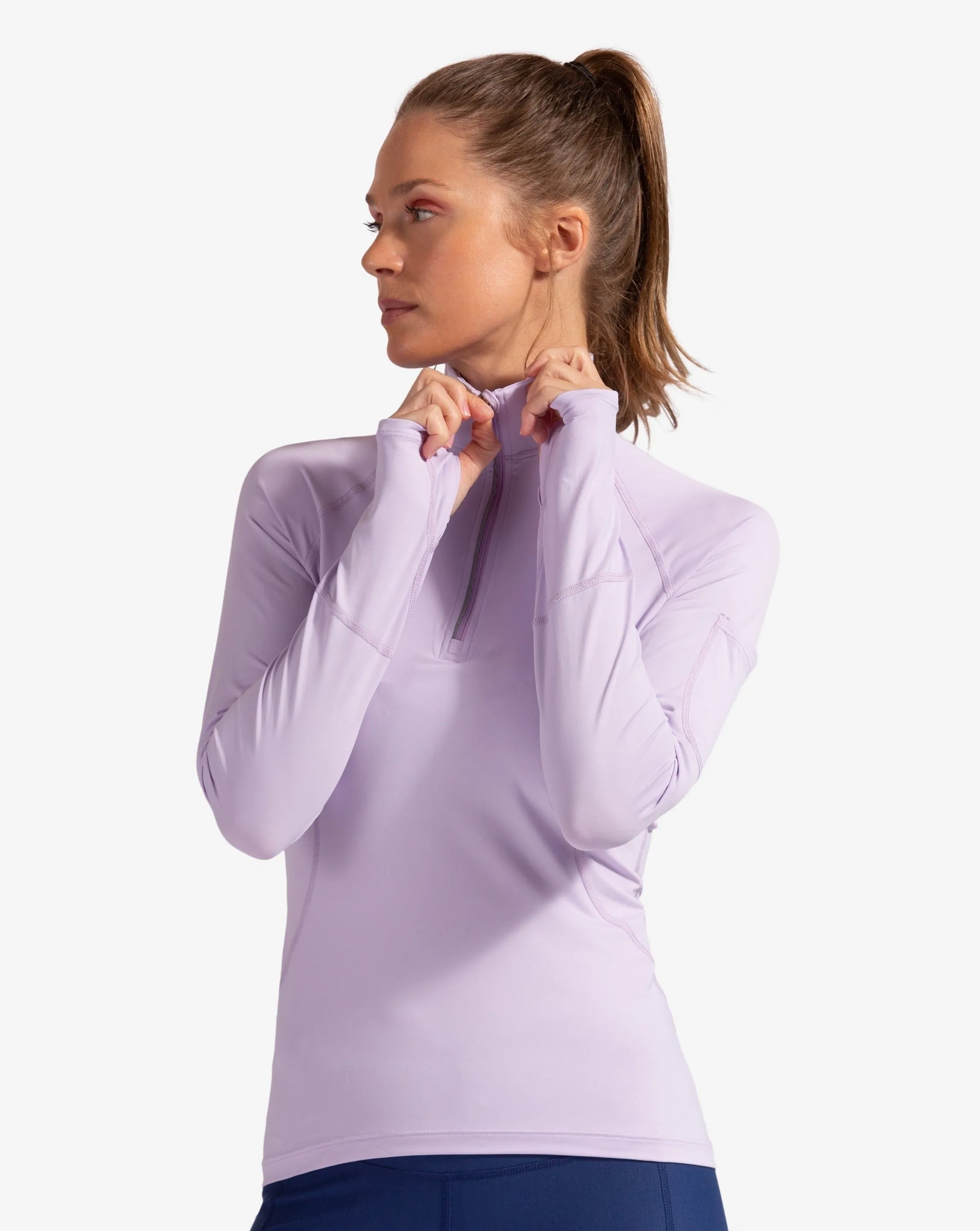 WOMEN'S MOCK ZIP TOP (3001)
