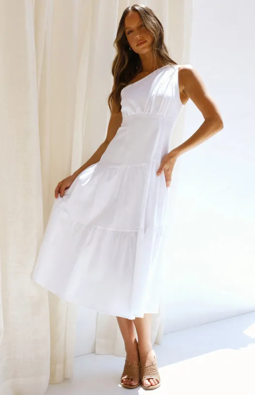 Women's One Shoulder Gathered Long Dress